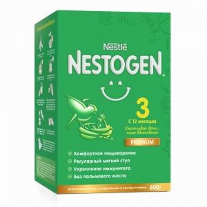Nestogen 3 молочко с пребиотиками и лактобактериями с 12 месяцев, 600 г